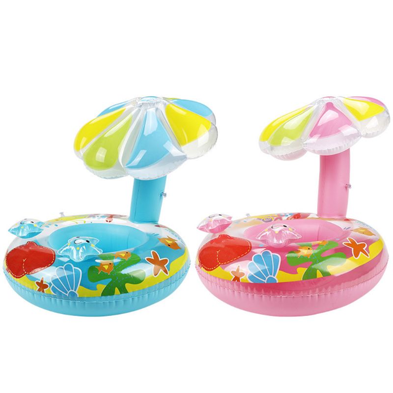 Baby svømme flyder tegneserie svampe skygge flydende sæde ring sommer ud pool legetøj tykkere svømning aktivitet vand sjovt at lege legetøj