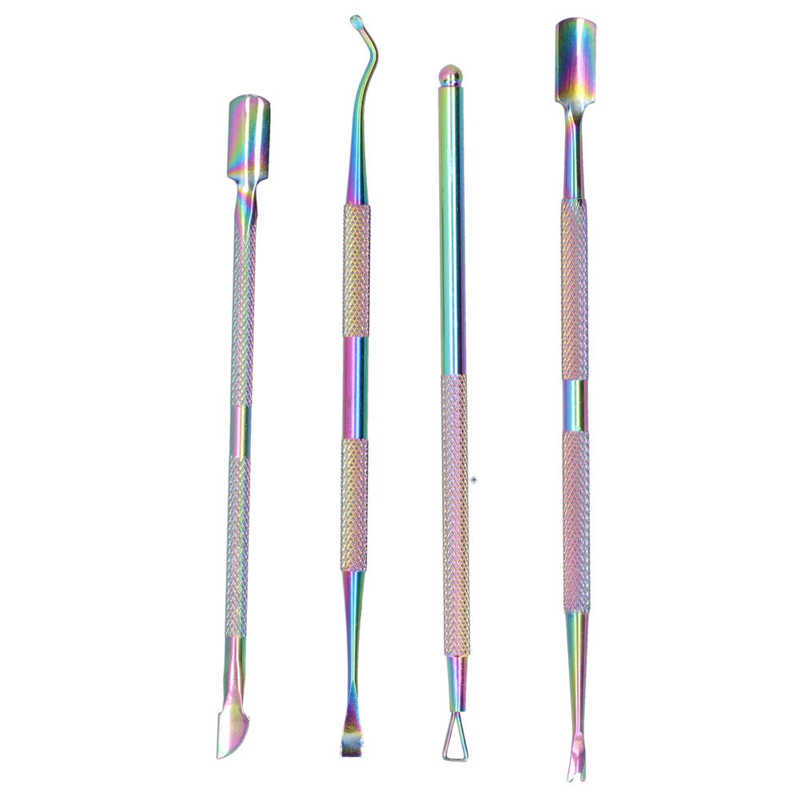 Stainless Steel Cuticle Pusher Stainless Steel Double-Headed Cuticle Pusher Stainless Steel Nail Planing Tool Set