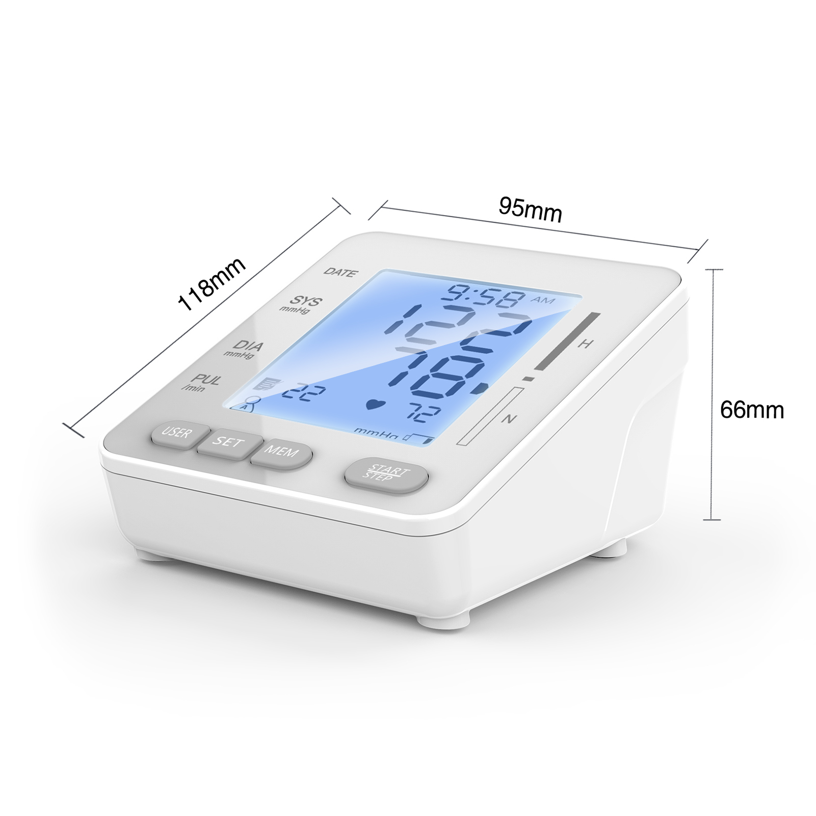 Arm Soort Elektronische Bloeddrukmeter Bloeddrukmeter Manchet Kit Digitale Bloeddrukmeter Met Grote Display Tonometer
