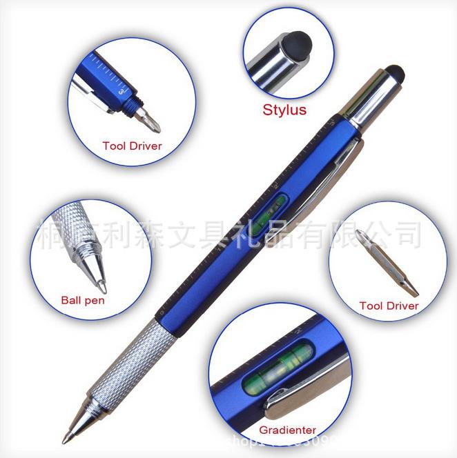 (1PCS/Sell) 5 Colors Screwdriver Capacitance fountain pens Stationery Stylus Pen Touch Pen Oily Black Refill 0.7 Mm