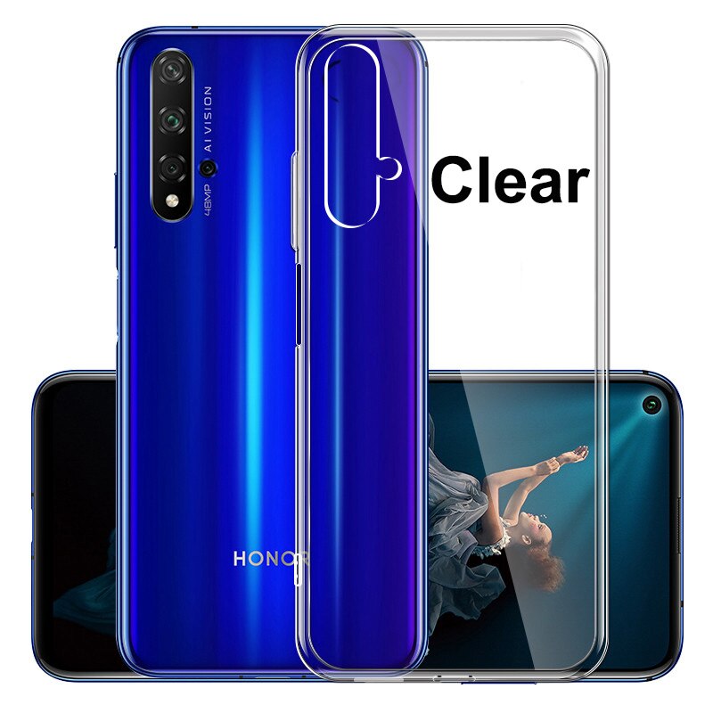 For Huawei Honor 20 Pro honor20 Pro Nova 5t Case Cover Silicone Shockproof soft cases on for Huawei Honor 20 v30 pro Transparent: Honor 20 / Transparent