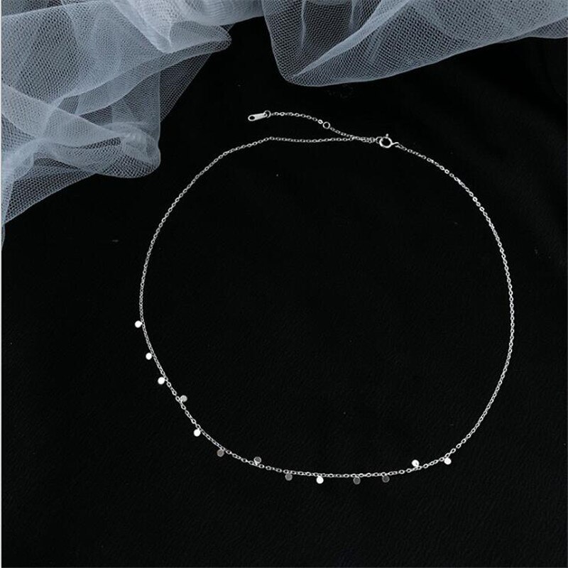 925 Sterling Silver Jewelry Tassel Beads Temperament Short Personality Clavicle Chain Personality Necklaces N115