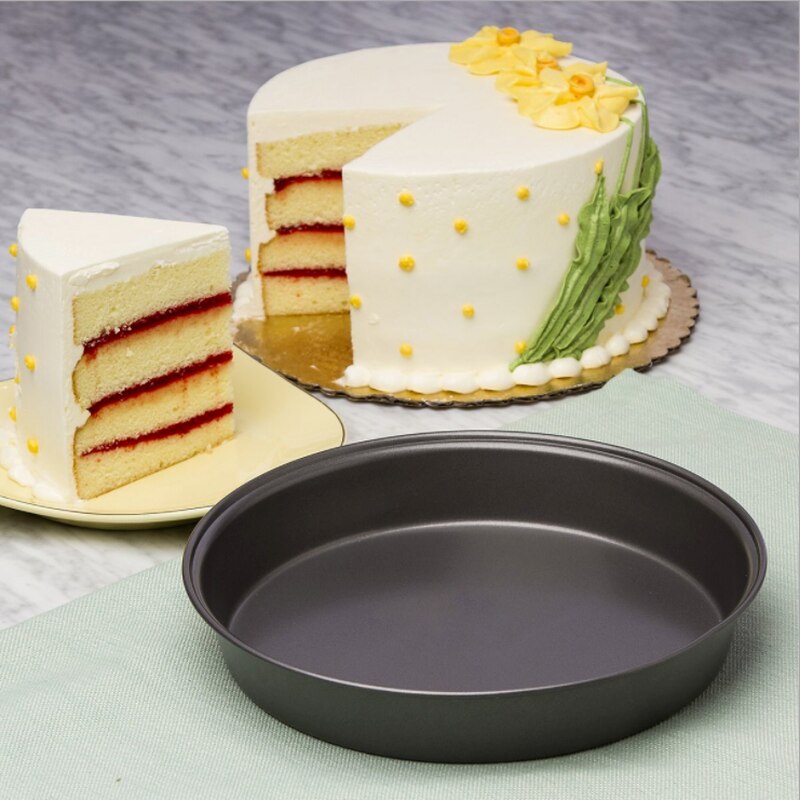 6/8/9/10 Inch Carbon Steel Non-stick Kitchen Round Pizza Plate Pizza Deep Dish Cake Mold Baking Pan Tool Mould Accessories