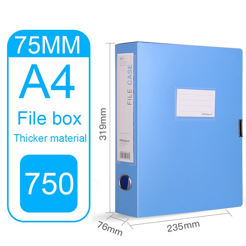 Pvc Archive File Box A4 Storage Box Plastic File Folder Box 35mm 55mm 75mm Office Supplies File Storage File Box Data Box