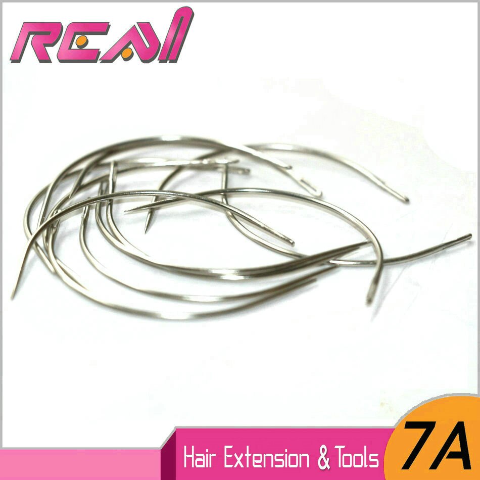 1Pc Hair Weave Thread And 1Pc Hair Weaving Needle , Nylon Hair Weaving Thread And C Type Curved Hair Sewing Needle