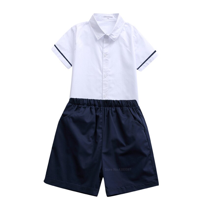 Girls Japanese School Sailor Uniform for Kids Navy Elemntary British Student Class College Outfit Set 100-150CM