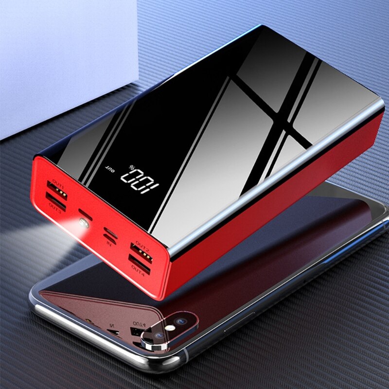 Cargador portátil de gran capacidad de 40000mAh, paquete de batería externa para todos los teléfonos móviles Micro/Lightning/tipo-c
