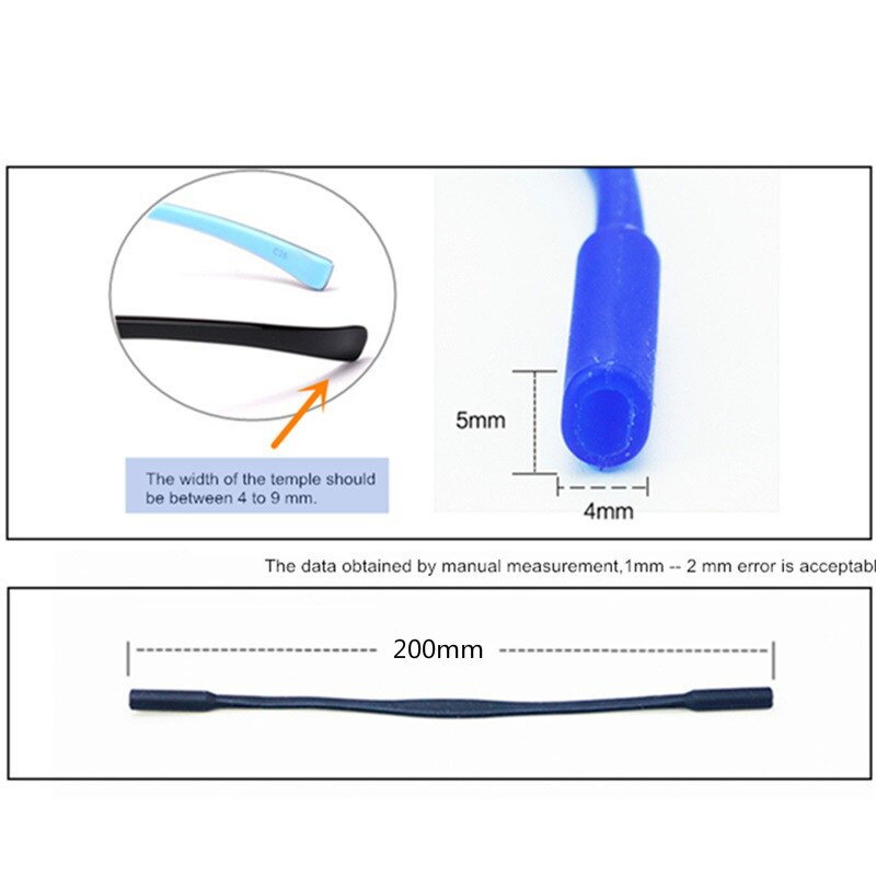 SUEF recién 20cm de silicona tira de cadena para gafas soporte Cable sostenedor de cordón de cuello para gafas de lectura guardián favores de para los niños @ 3