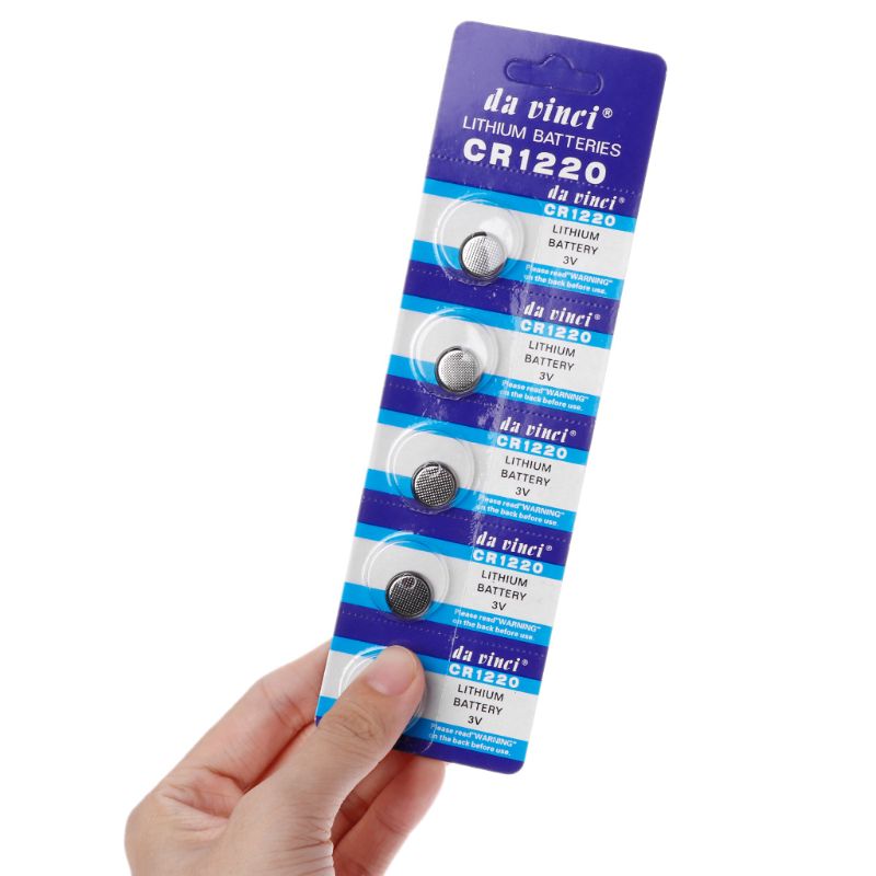 5PCS Button Battery CR1220 Lithium Coin Cell Batteries 1.55V DL1220 BR1220 LM1220 CR 1220 Electronic Watch Toy Remote