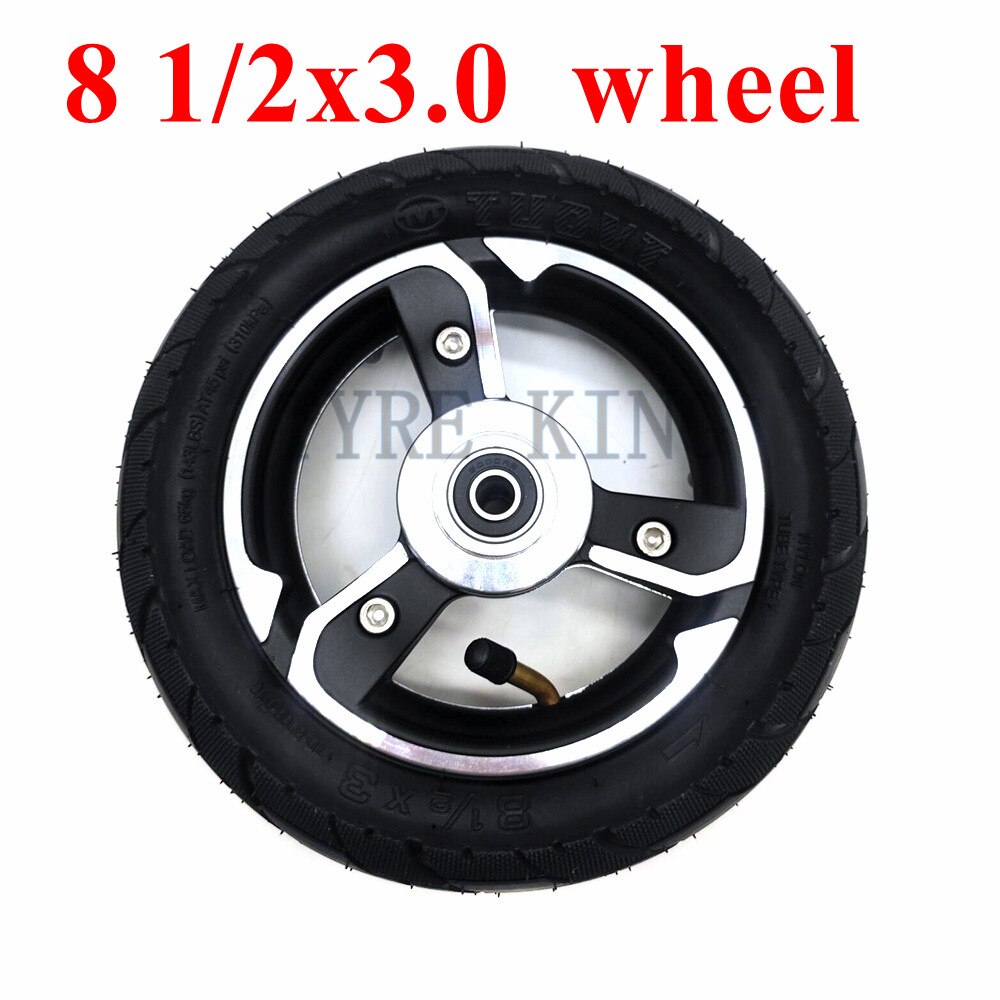 8 1/2 x 3.0 pneumatikdäck för elektrisk scooter zero 9 framhjul 8 1/2 x 2 (50-134)  uppgradering av inre och yttre däck och aluminiumfälg