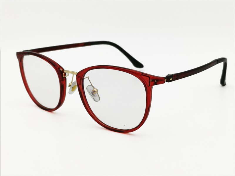 Anti-blue light blocking eyeglasses computer protective glasses TR90 combined metal square UV400 slim simple TV watching eyewear