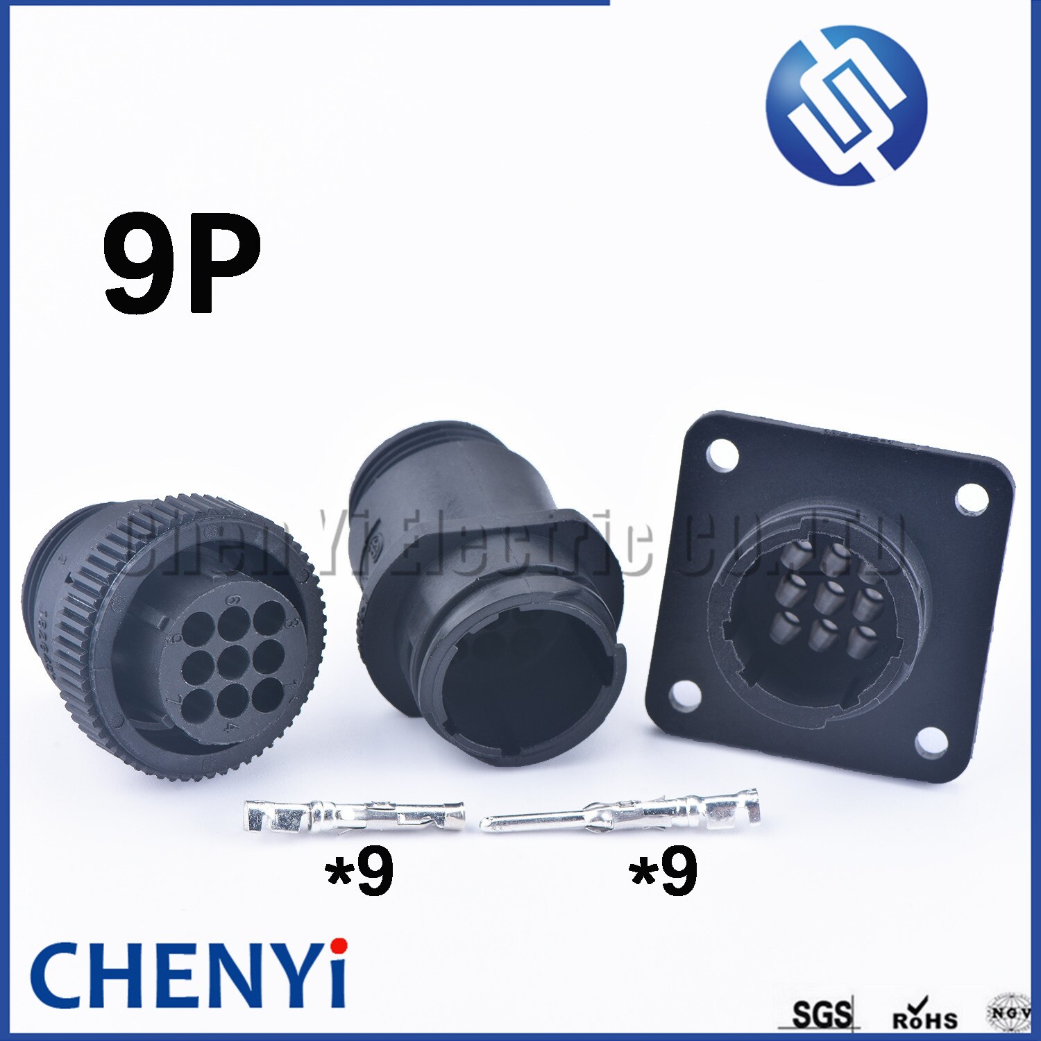 Spina circolare nera per cablaggio aeronautico SMT maschio femmina a 9 spillo con terminali 182663 -1 182645 -1 182922 -1 183079 -1