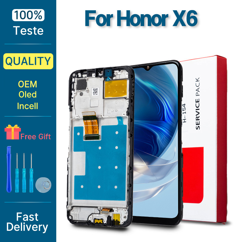 VNE-LX1 VNE-LX2 VNE-LX3 Tested Premium Display For Honor X6 LCD For Honor X6 Display Touch Screen Digital Component