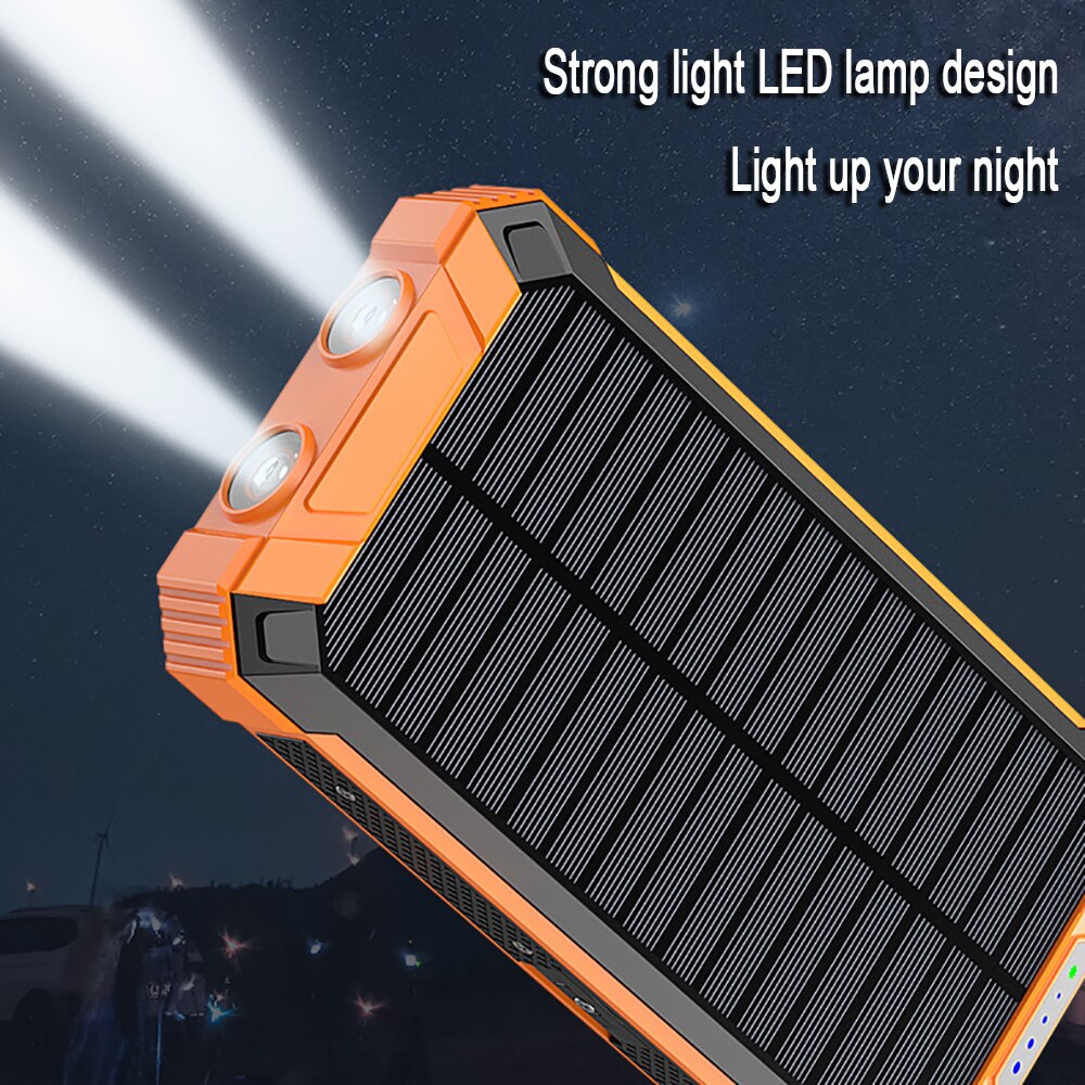 20000mah mobilepower cabo auto-contido energia móvel solar compartilhada universal caso macio telefone móvel neutro sem fio power bank