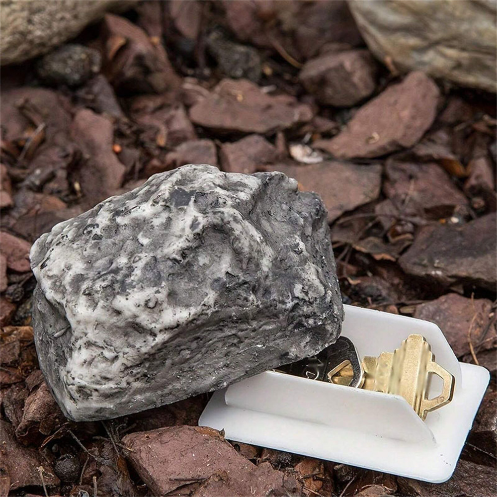 Rectangle Stocked Storage Box for Outdoor, Spare Key House, Safe Hidden Hide, Security Rock Stone Case, Sundries Key Box