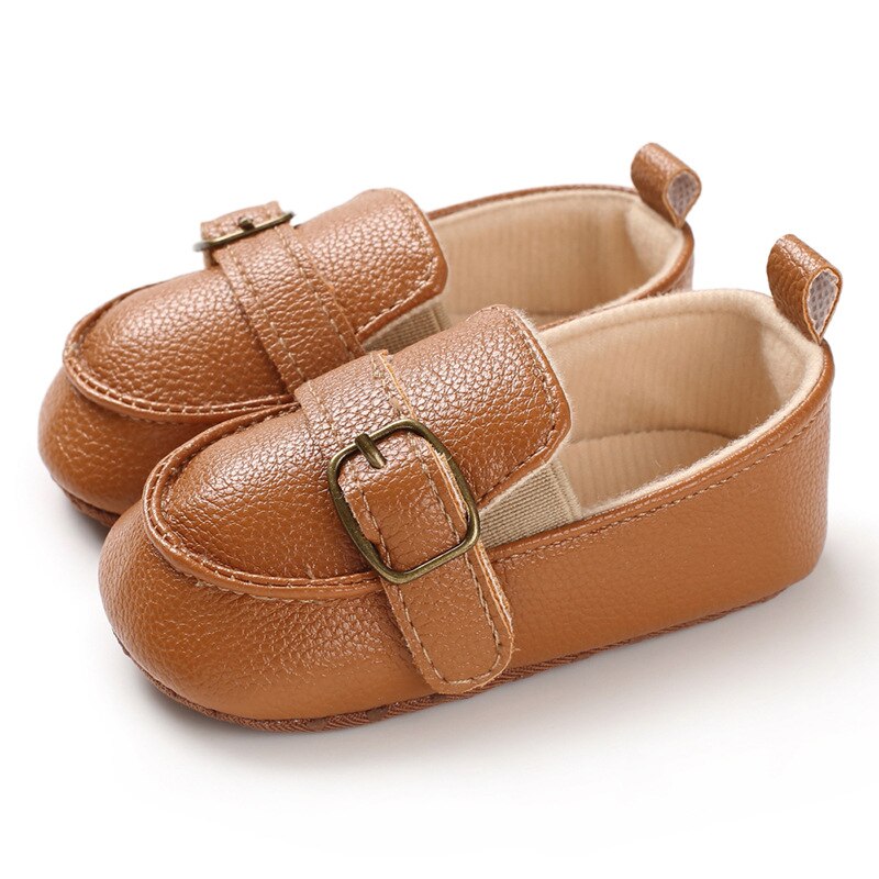 0-18 maanden Peuter Jongen Schoenen Elastische Band Pu Meisjes Lederen Schoenen Scarpe Bambina Buty Dziewczynka Meisje Baby schoenen: brown / 13-18 months