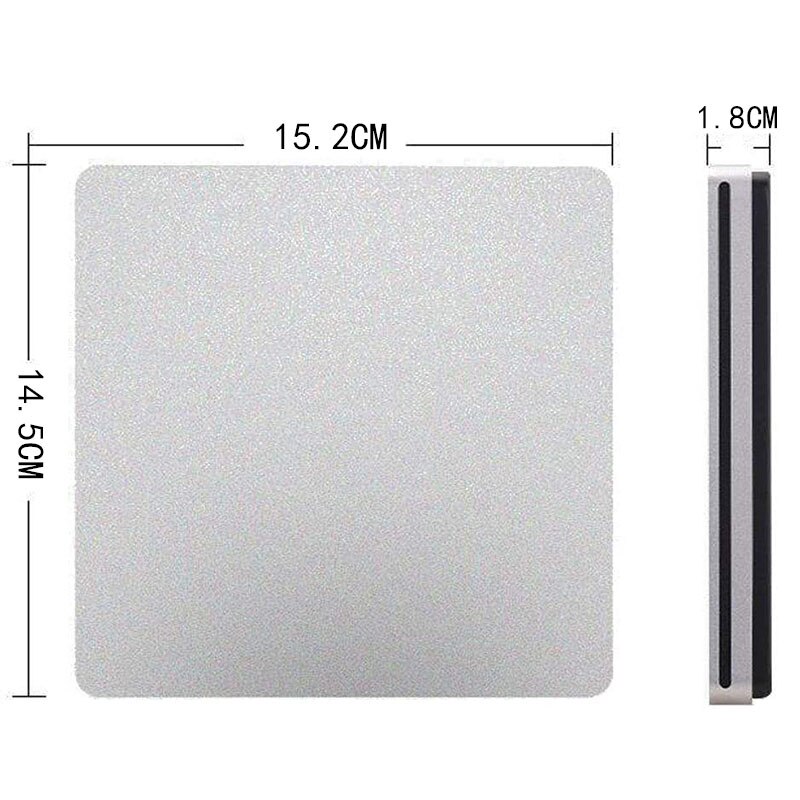 Graveur DVD externe Lecteur Type-c lecteur de Disque Optique Slim Slot-in CD/DVD +/- RW Brûleur USB C Superdrive Pour Mac/fenêtre
