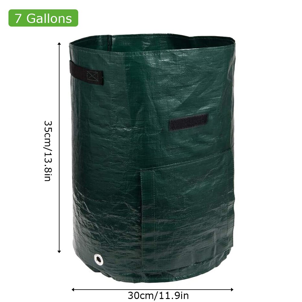 Garden Plant Growth Bag Potato Strawberry Greenhouse Vegetable Planting PE Bag Moisturizing Vertical Grow Bag Seedling Pot: 7 gallons