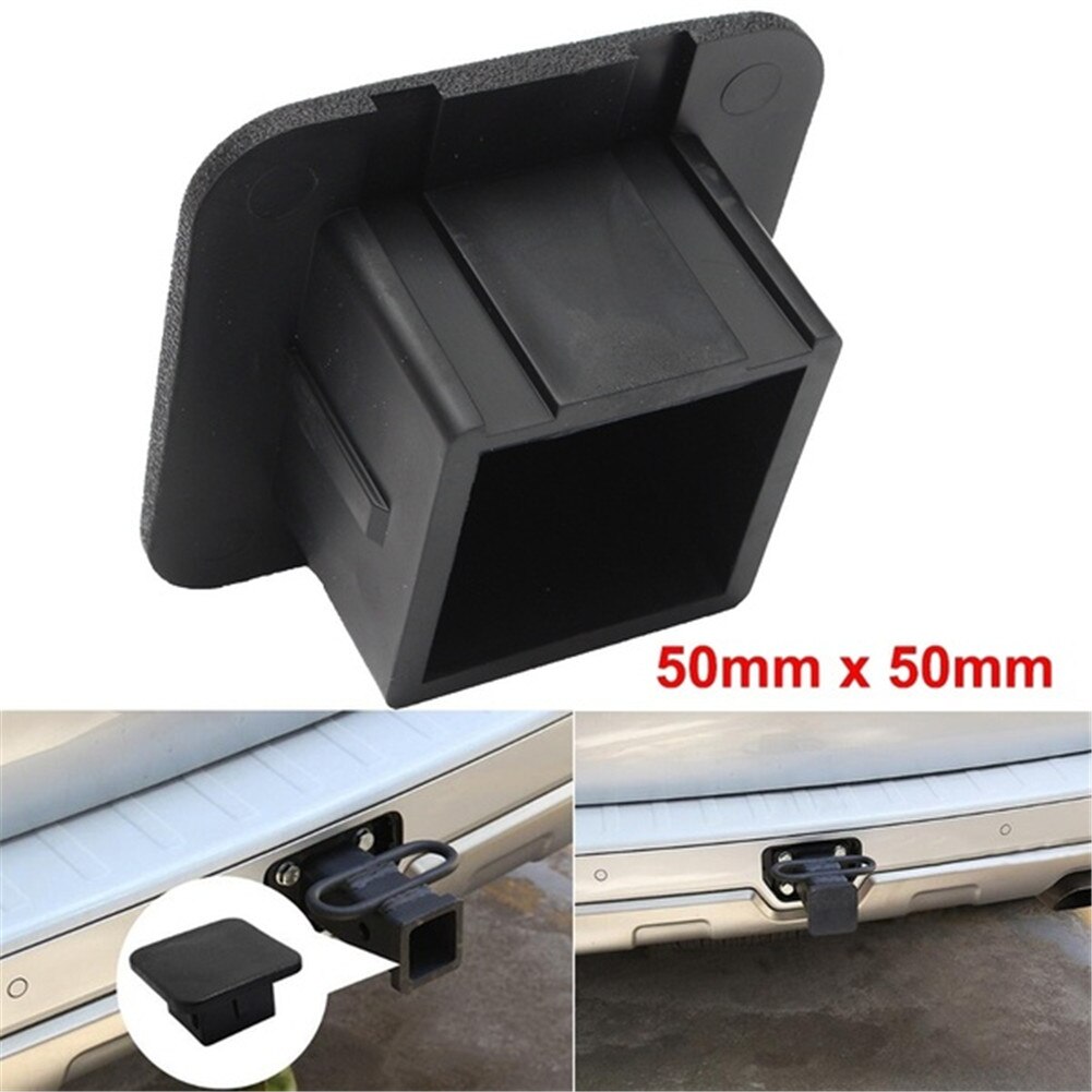 1/2 Pcs 2 Inch Trekhaak Cover Plug Cap Rubber Tow Ontvanger Buis Plug Cap Bescherm Zwart Haak Cover Cap auto Accessoires