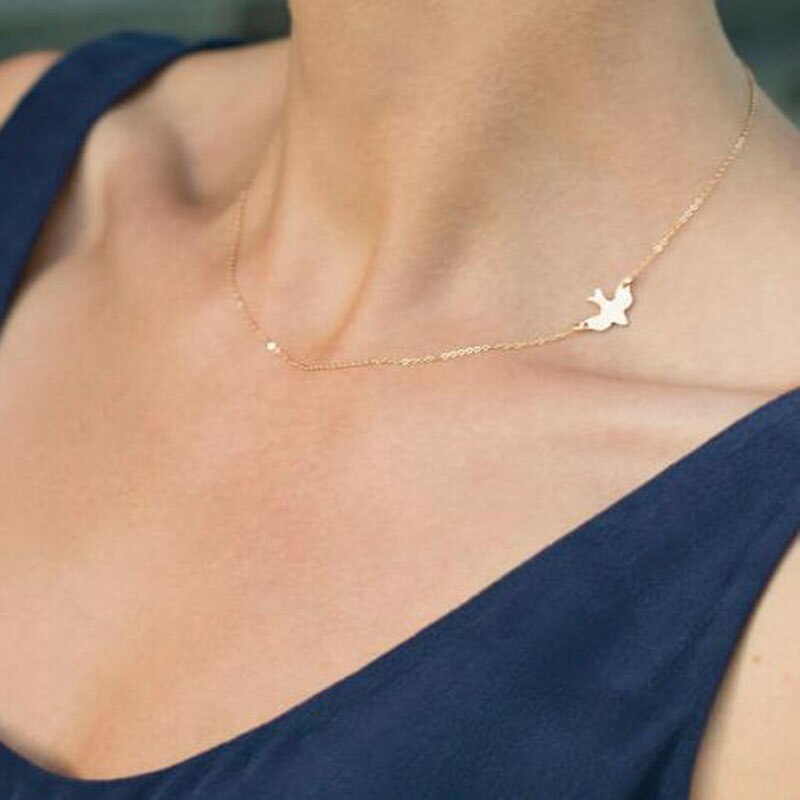 Sieraden Eenvoudige Alloy Vogels Ketting Sleutelbeen Kettingen Charm Womens Mode-sieraden Kraag Maxi Ketting Voor Vrouwen: Gold