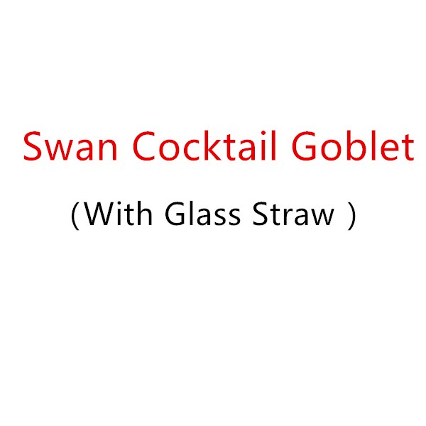 American Bar Latest Creativity Grace Swan Cocktail Straw Cup School Party DIY Mixing Wine Glass Cold Drink Container: Swan Cocktail Goblet