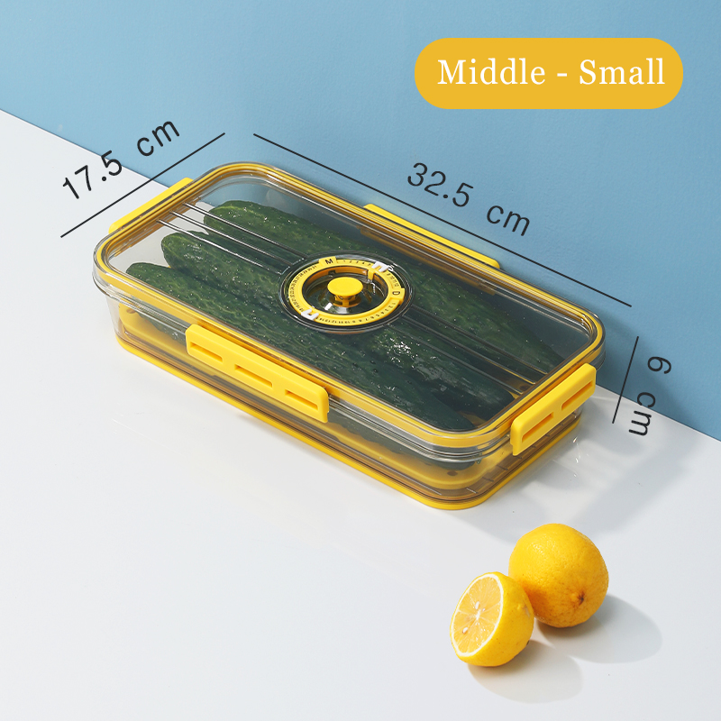 Food Storage Containers Refrigerator Stackable Kitchen Storage Box Airtight Keep Fresh Bins Transparent Fridge Pantry Organizer: Square 1