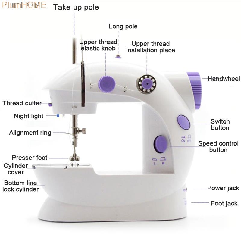 Home Sewing Machine Pedal Mini Household Night Light Foot Pedal Straight Line Hand Table Electric Control