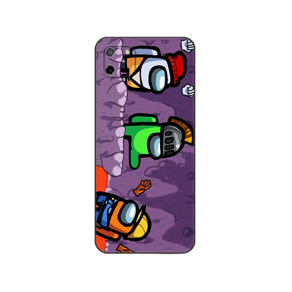 Czarna obudowa tpu do etui OPPO Realme C11 do Realme C 11 RealmeC11 powrót RMX2185 pokrowiec na zderzak wśród nas: 70380