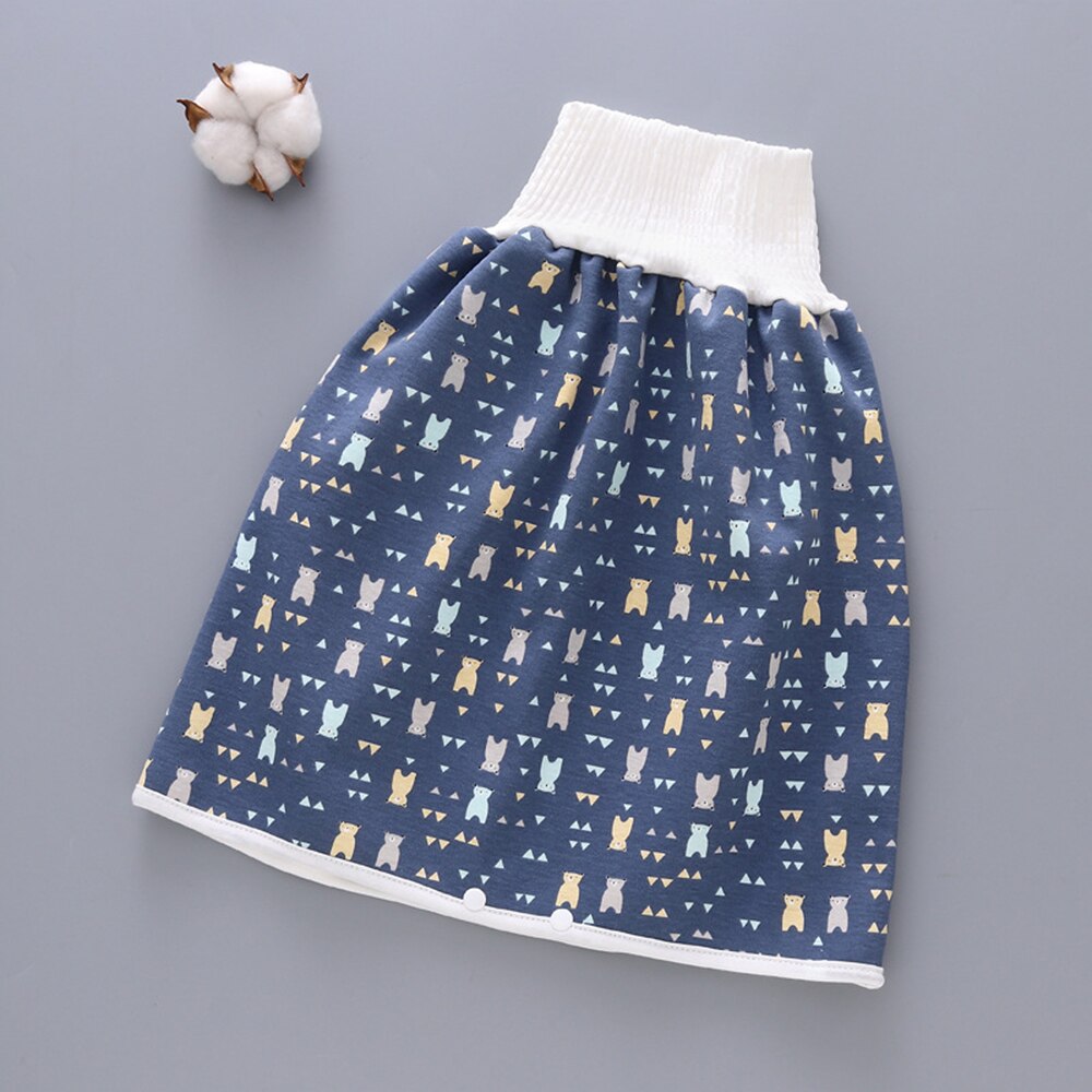 1PCS Baby Waterproof Diaper Skirt Cotton High Waist Children Training Pants Cloth Reusable Baby Diaper Sleeping Leak-proof: style 3