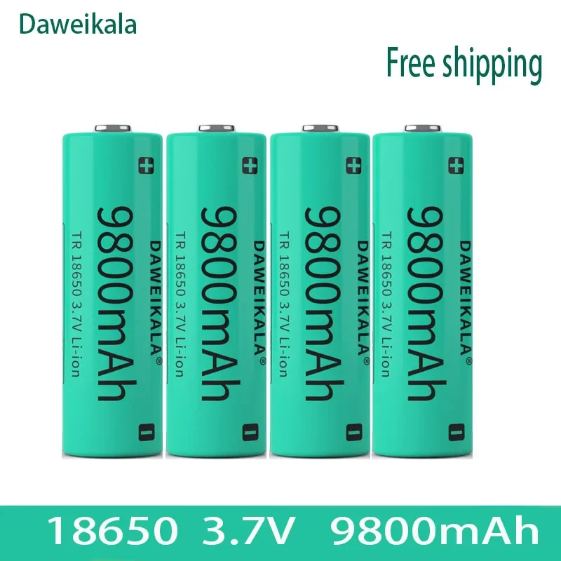 18650 3.7V 9800mAh Rechargeable Battery for Flashlight Torch Headlamp Li-ion Rechargeable Battery: WHITE