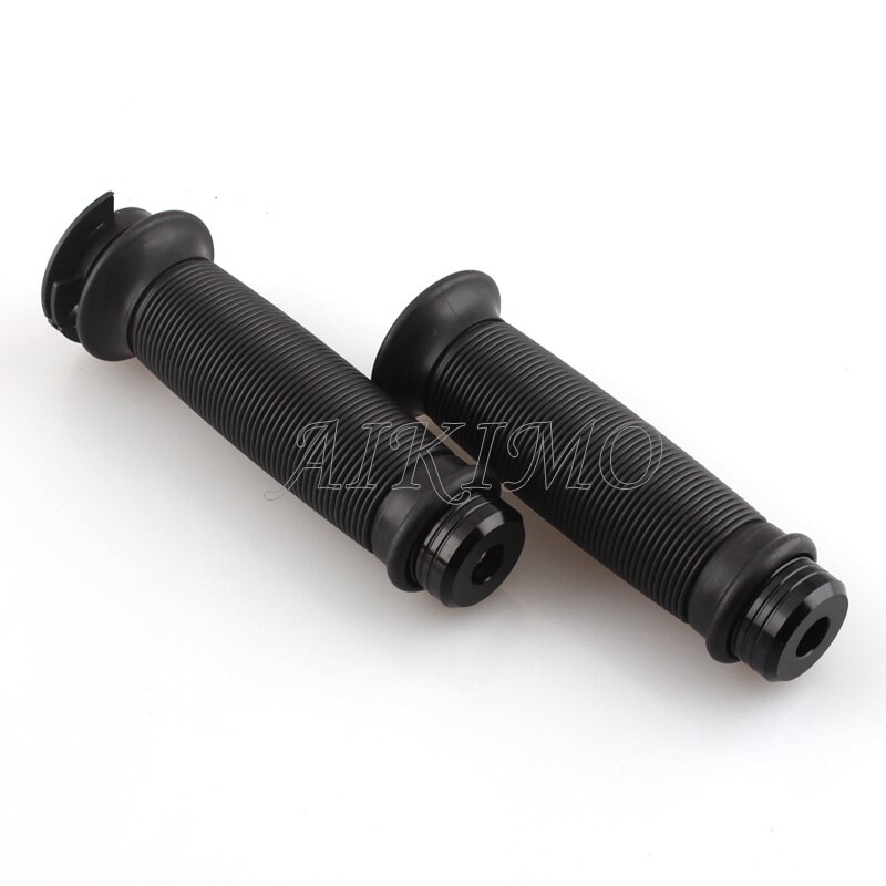7/8" 22mm Motorcycle black handlebar handle with rod end, suitable for general motorcycle retro custom pair