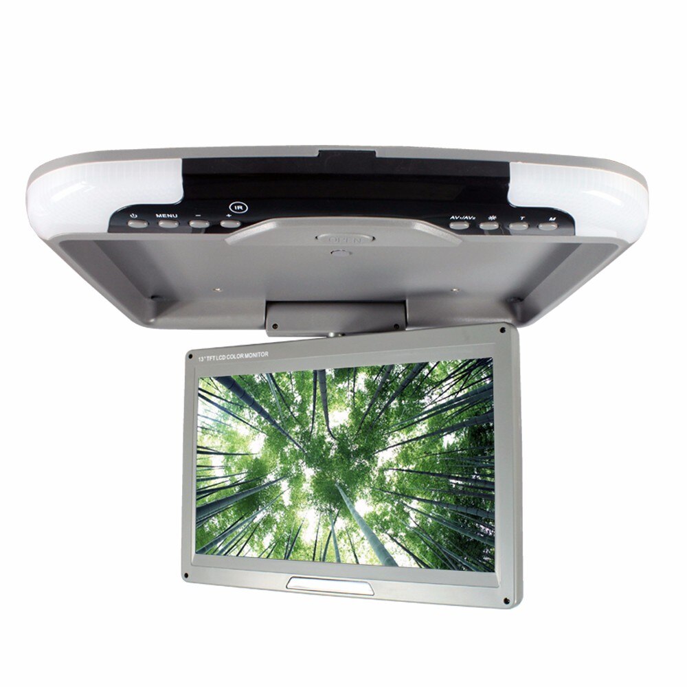 Sophy 13 "Auto Dak Mount Led Monitor Met Twee Video-ingang Voor Auto Bus/Led Digitale Scherm Panel / 12V: Grey