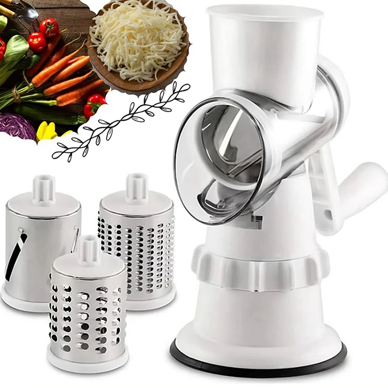 3 In 1 Vegetable Slicer Manual Kitchen Accessories Grater For Vegetable Cutter Round Chopper Mandolin Shredder Potato Home Kitch