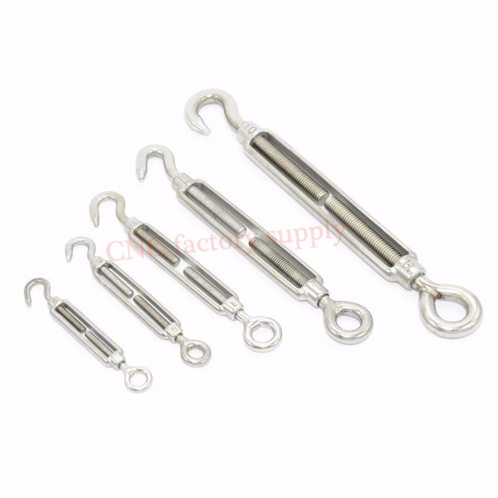 304 Stainless steel flower basket screw M4 M5 M6 M8 M10 Rotate Chain wire rope tensioner Bloom bolt tension turnbuckle