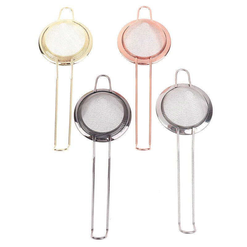 1PC Stainless Steel Fine Mesh Strainer Cocktail Strainer Great For Removing Bits From Juice Julep Strainer Bar Tool 8x21.5cm