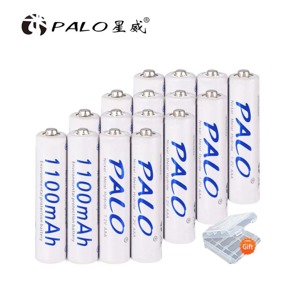 2-16pcs AAA 1100mAh NI-MH rechargeable AAA battery AAA 3A ni mh nimh 1.2V 1.2volt original high capacity current batteries: 16pcs