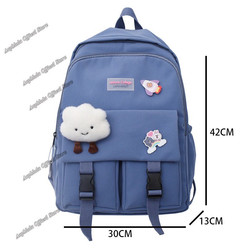 Leuke Wolken Vrouwen Rugzak Nylon Schooltas Voor Tiener Meisjes Student Boek Laptop Rugzak Mochila Vrouwelijke Schooltas