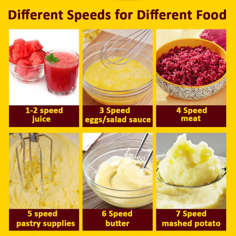 180W 220V 7-prędkości ciasta mikser ręczny żywności mikser wielofunkcyjny ręczny robot kuchenny automatyczne elektryczne mikser kuchenny narzędzie