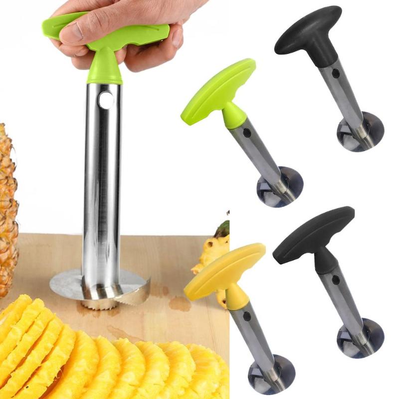 1 piezas de acero inoxidable piña pelador cortador fruta cortador Corer de la herramienta de cocina portátil con mango de plástico