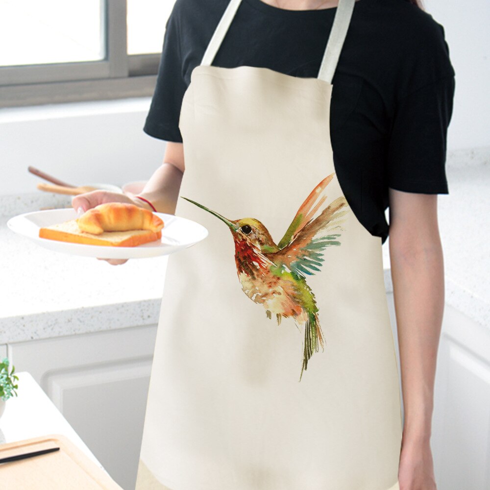 1 Pcs 38x47cm Kitchen Aprons for Women Linen Bibs Household Cleaning Apron Home Waterproof Chefs Cooking Baking Apron for Child