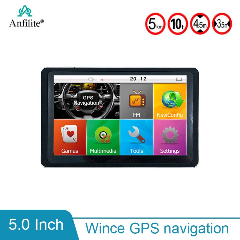 5 Inch 480*272 vehicle MTK CE6.0 GPS Navigation Car Navigator with FM Transmitter RAM 128M/4GB Memory map for Europe/USA/Russia