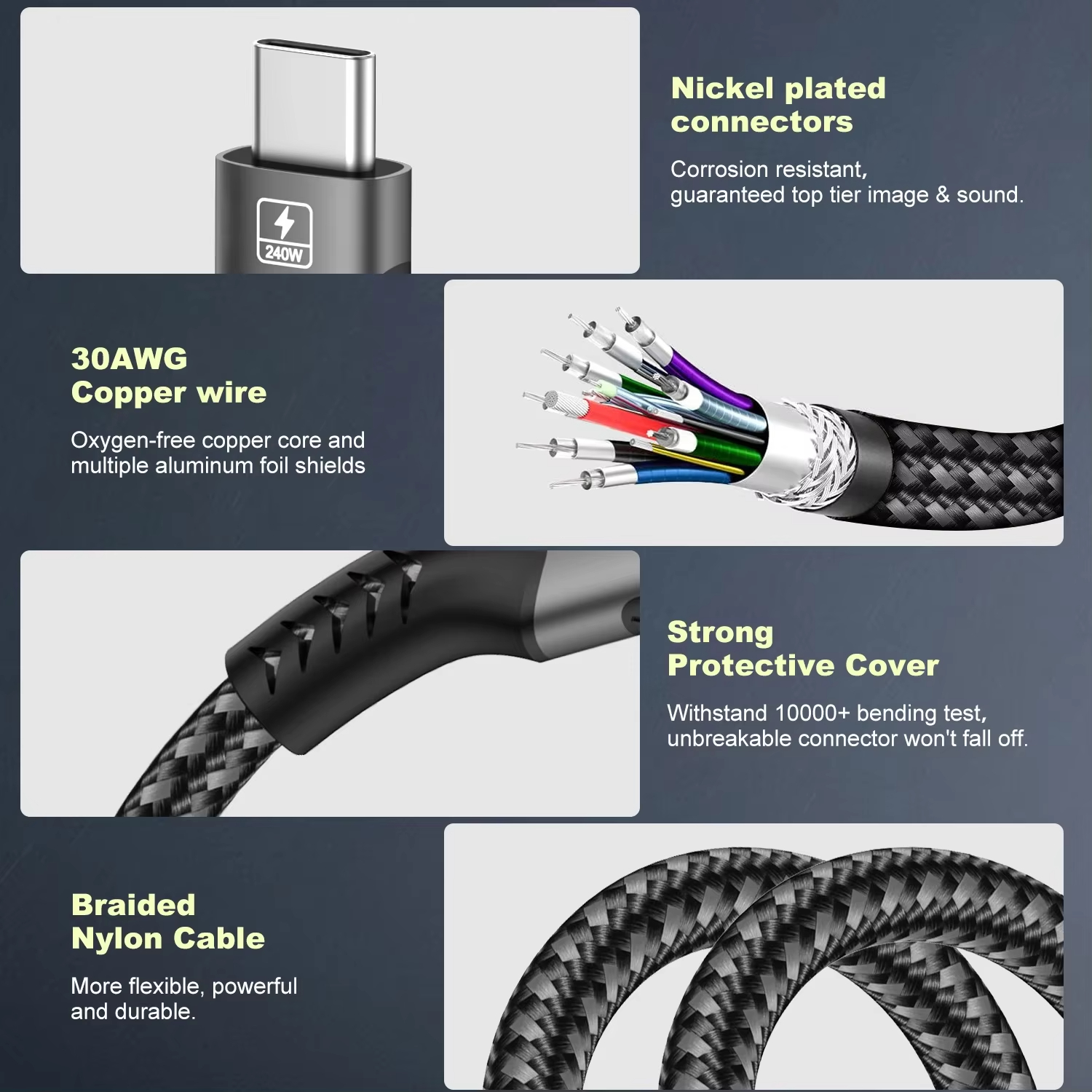 Usb4.0 tipo-c cabo de extensão USB-C extensor compatível 8k para thunderbolt 4/3 carregamento rápido adequado para macbook portátil huawei