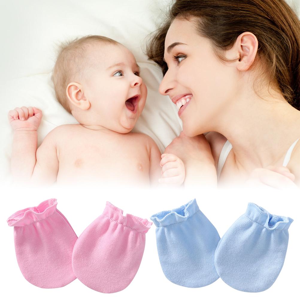 10Pairs Newborn Baby Anti-Scratch Gloves Cotton Breathable Cotton Mittens Covers Baby Anti-Scratch Gloves For 0-6 Months Baby