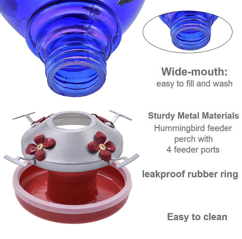 Wide Mouth Waist Hummingbird Feeder Fill Nectar Patio For Outdoor Garden Yard Window Bird Food Feed Bird Feed Picaflor Comedero