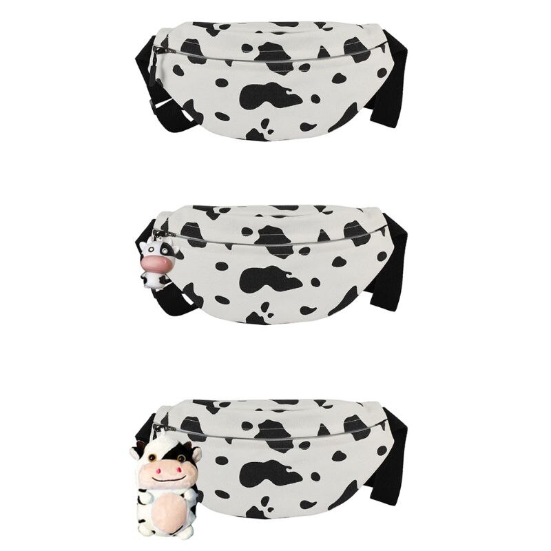 Kvinder ko print talje fanny pack bælte pose rejse hofte bum skulder taske pung taske