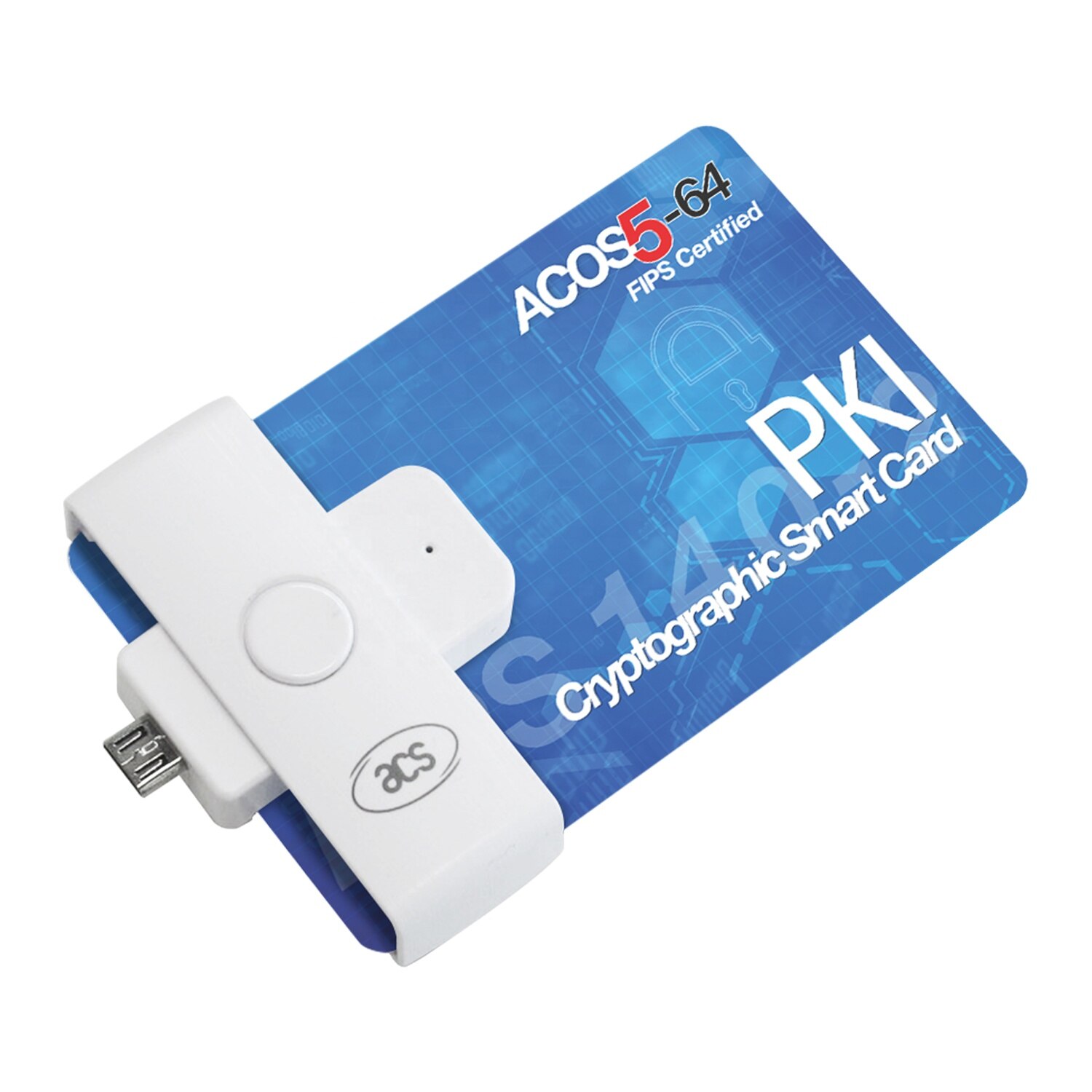 Micro-USB ISO 7816 Class A/B/ C ACR39U-ND PocketMate Smart Card Reader