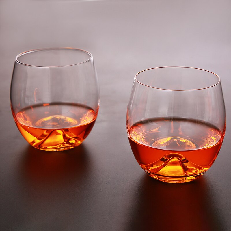 Simple Whisky Glass Cup Volcanic Touch Bottom On The Rock Glass 350ml Fastest ePacket