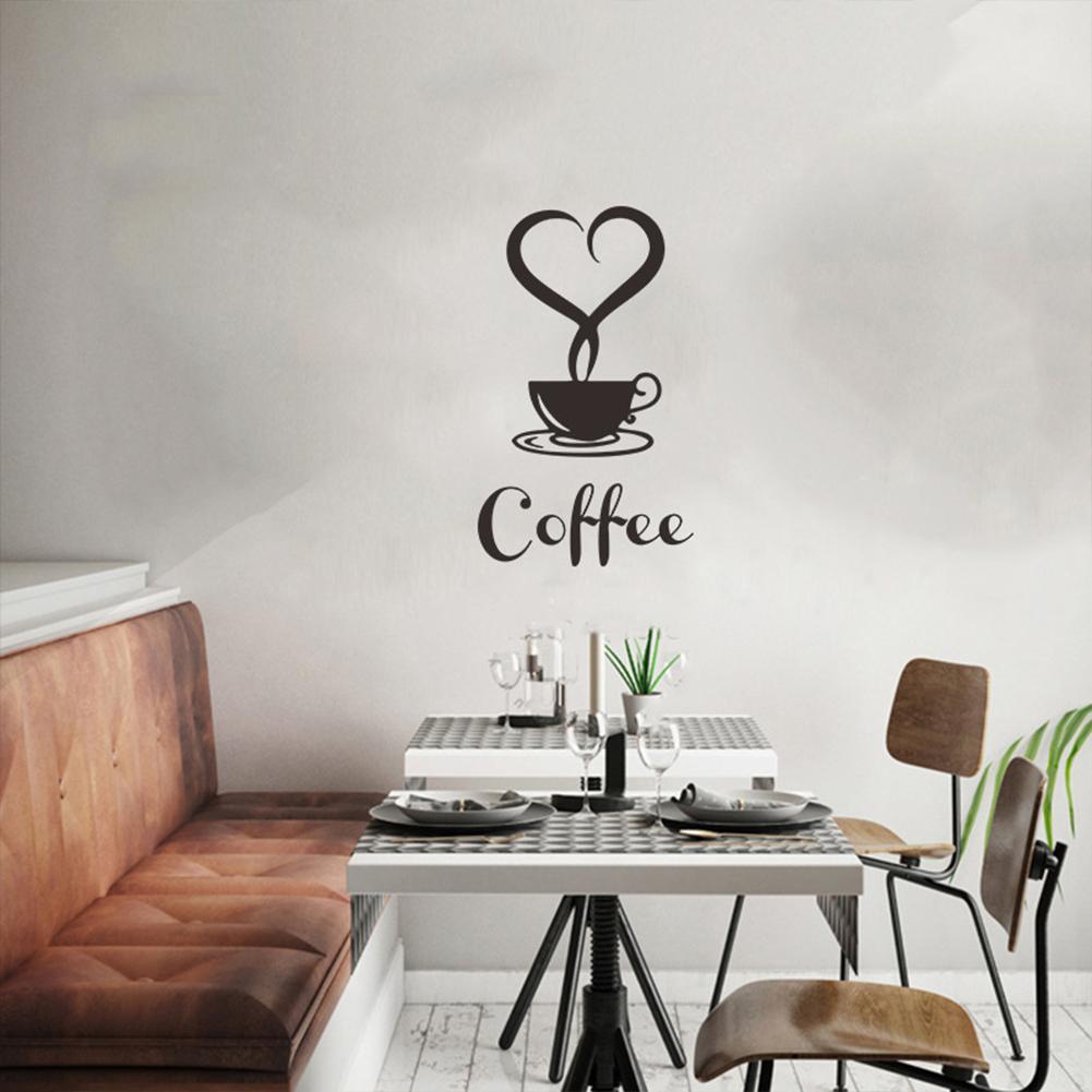 Coffee Shop Sticker Decal Cafe Cup Poster Vinyl Art Wall Decor Kitchen Oil-proof Anti-fouling Home Decoration Sticker