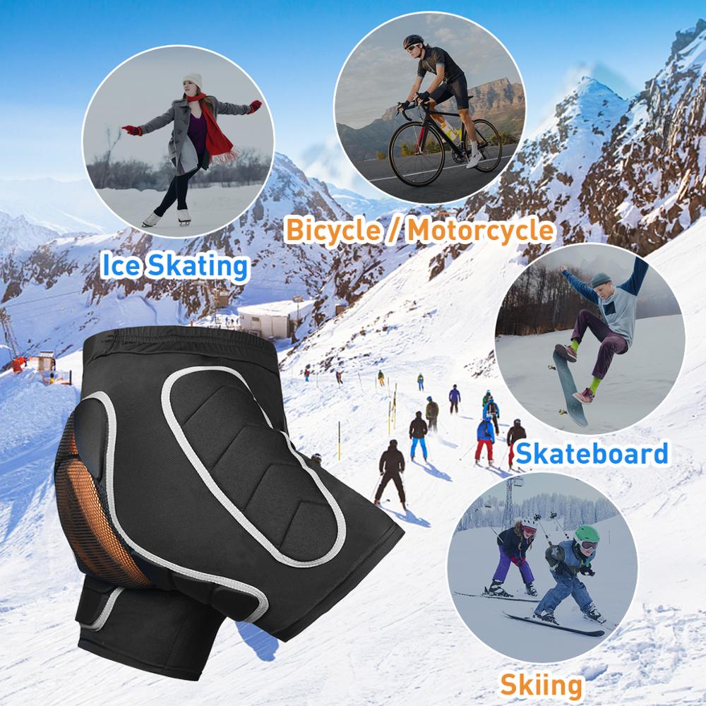 Benken ski skyddande vadderade shorts 3d eva vadderade skyddsutrustning för snowboardskridskor och skidcykling