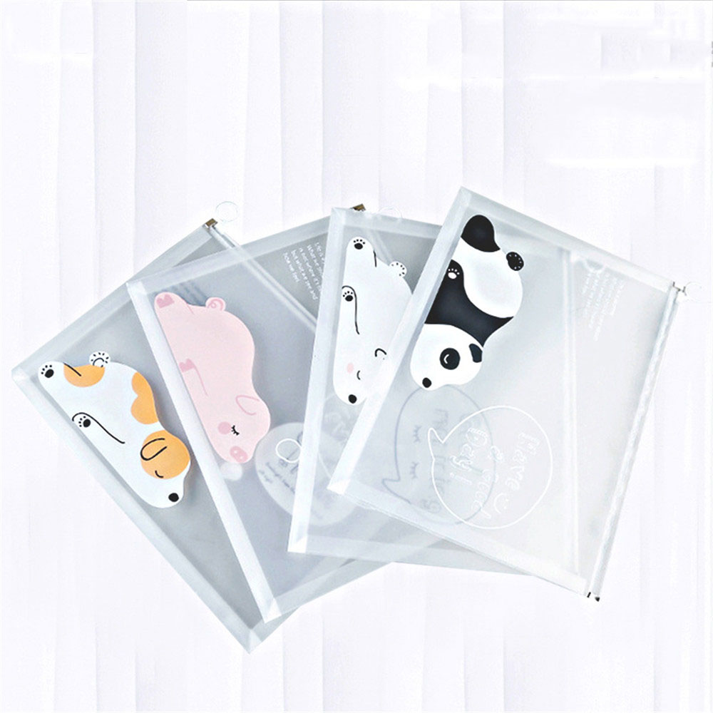 A4 Transparent File Bag File Folder Cute Pen Bag K... – Vicedeal